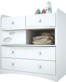 Cômoda Favo Mel Jogo Quarto Infantil 4 Gav Bebê Armário